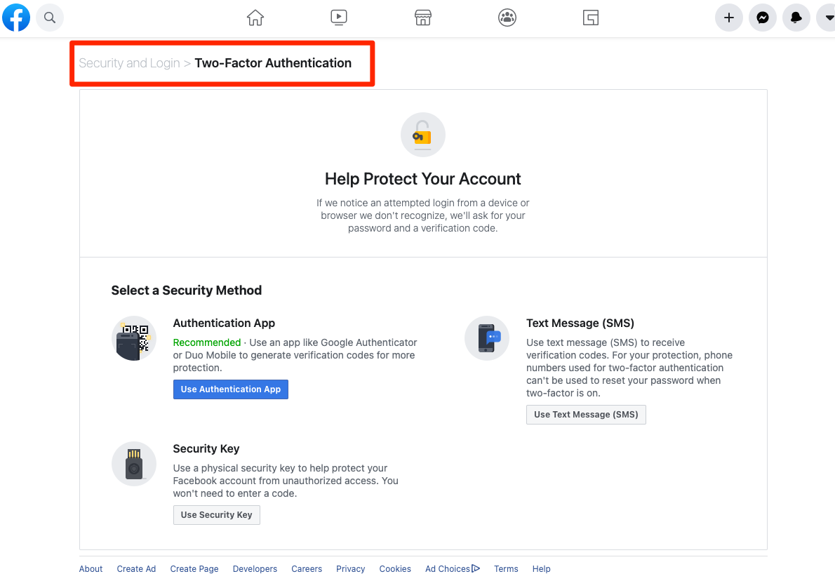 I am Unable to get Facebook 2 Factor authentication code..i have